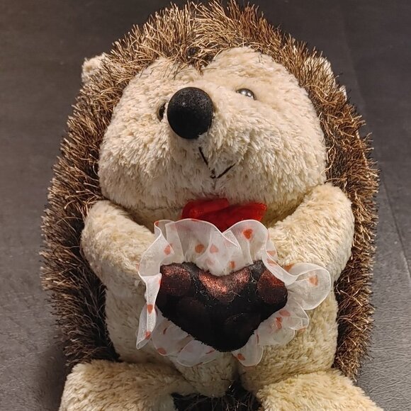 Brown Hedgehog Plush W/ Heart Stuffed Animal Toy Love Valentine’s Day - Walmart - Picture 2 of 7